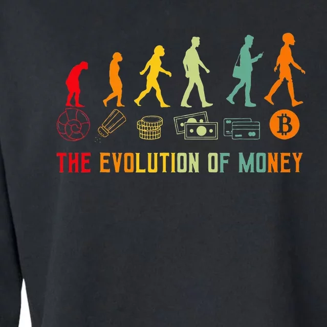 The Evolution Of Money Bitcoin Btc Crypto Cryptocurrency Cropped Pullover Crew