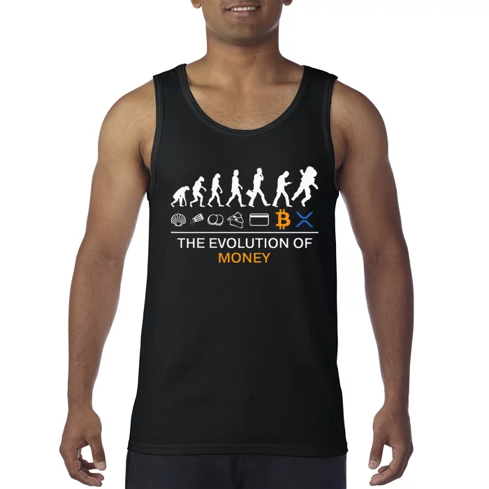 The Evolution Of Money Bitcoin Ripple Xrp To The Moon Tank Top