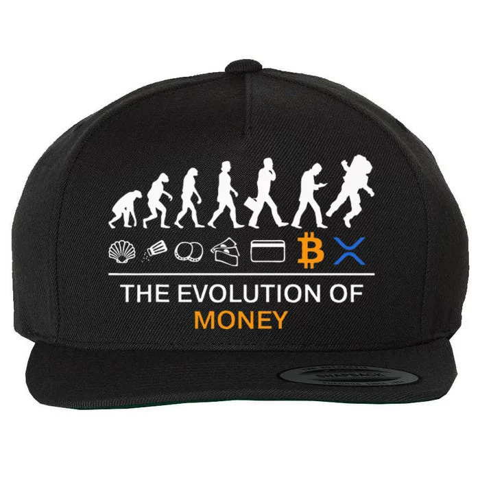 The Evolution Of Money Bitcoin Ripple Xrp To The Moon Wool Snapback Cap