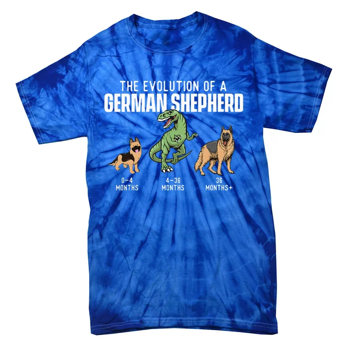 The Evolution Of A German Shepherd Dog Owner Pet Lover Tie-Dye T-Shirt