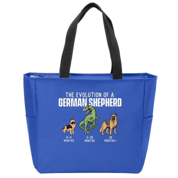 The Evolution Of A German Shepherd Dog Owner Pet Lover Zip Tote Bag