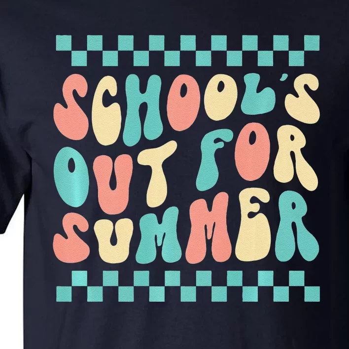 Teacher End Of Year Schools Out For Summer Retro Last Day Premium Tall T-Shirt