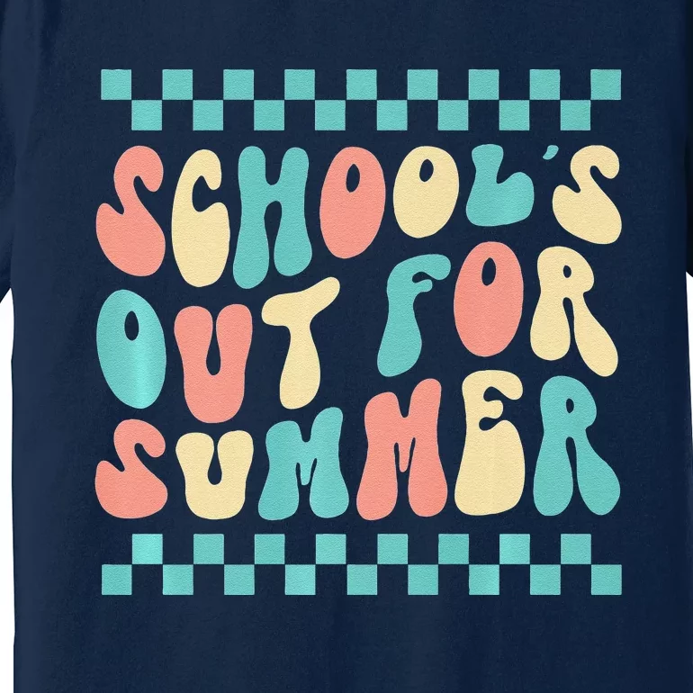 Teacher End Of Year Schools Out For Summer Retro Last Day Premium Premium T-Shirt