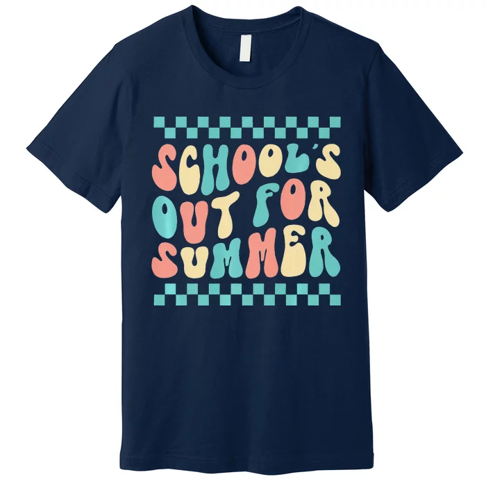 Teacher End Of Year Schools Out For Summer Retro Last Day Premium Premium T-Shirt