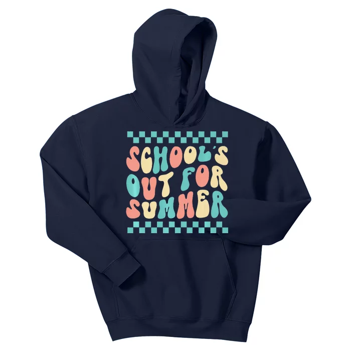 Teacher End Of Year Schools Out For Summer Retro Last Day Premium Kids Hoodie