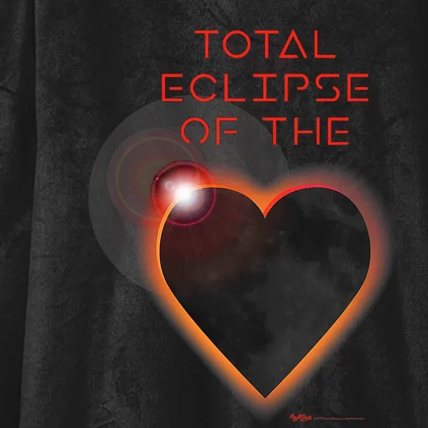 Total Eclipse Of The Solar Heart Astronomy Hooded Wearable Blanket