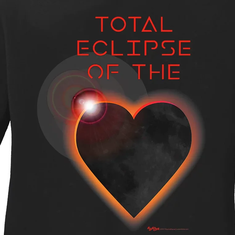 Total Eclipse Of The Solar Heart Astronomy Ladies Long Sleeve Shirt