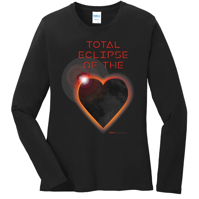 Total Eclipse Of The Solar Heart Astronomy Ladies Long Sleeve Shirt