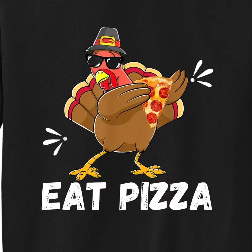 Turkey Eat Pizza Adult Vegan Kids Funny Thanksgiving Sweatshirt