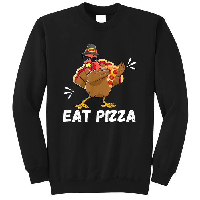 Turkey Eat Pizza Adult Vegan Kids Funny Thanksgiving Sweatshirt