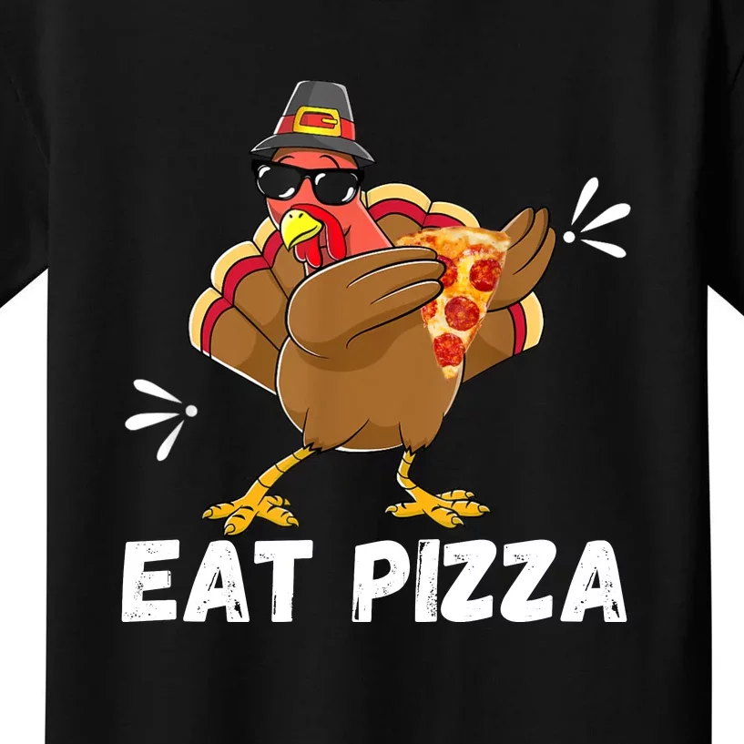 Turkey Eat Pizza Adult Vegan Kids Funny Thanksgiving Kids T-Shirt