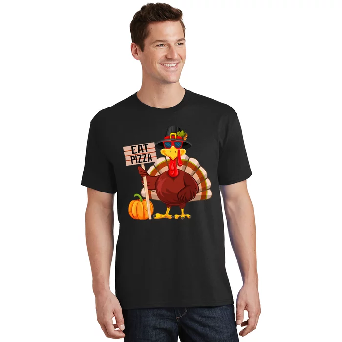 Turkey Eat Pizza Vegan  Funny Thanksgiving T-Shirt