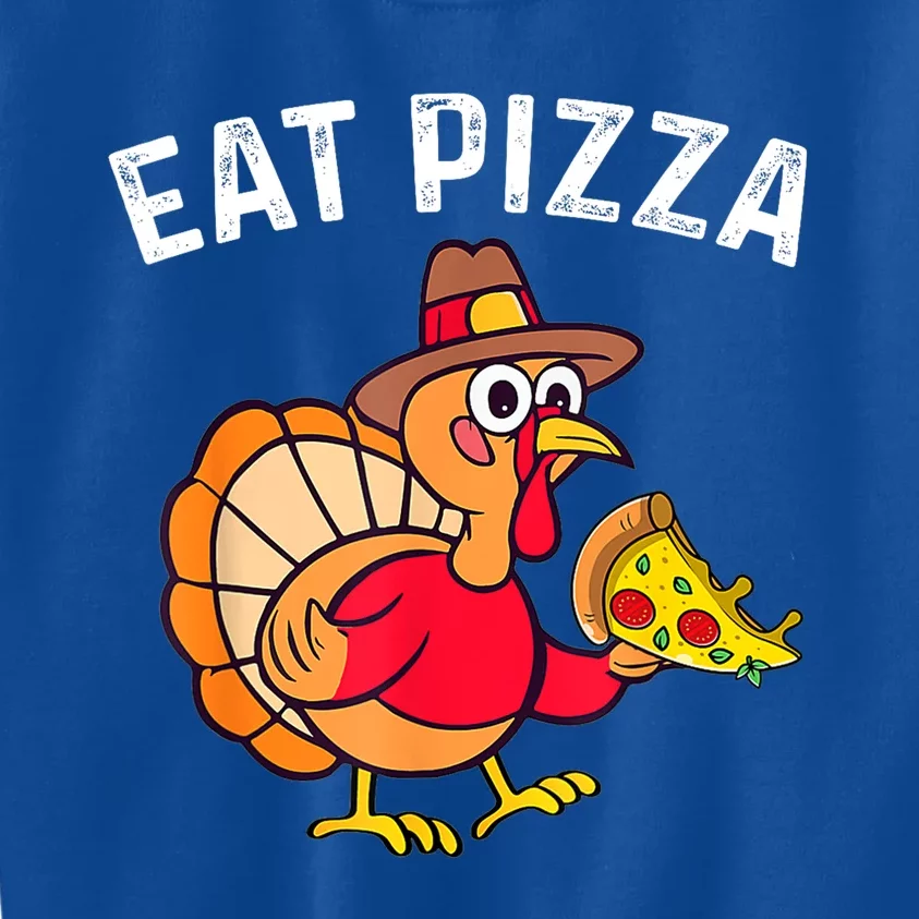 Turkey Eat Pizza Vegan Funny Thanksgiving Gifts Kids Sweatshirt