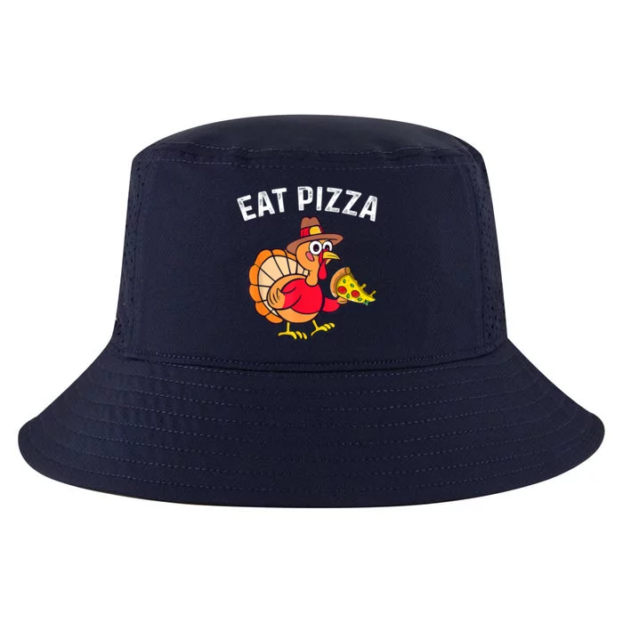 Turkey Eat Pizza Vegan Funny Thanksgiving Gifts Cool Comfort Performance Bucket Hat