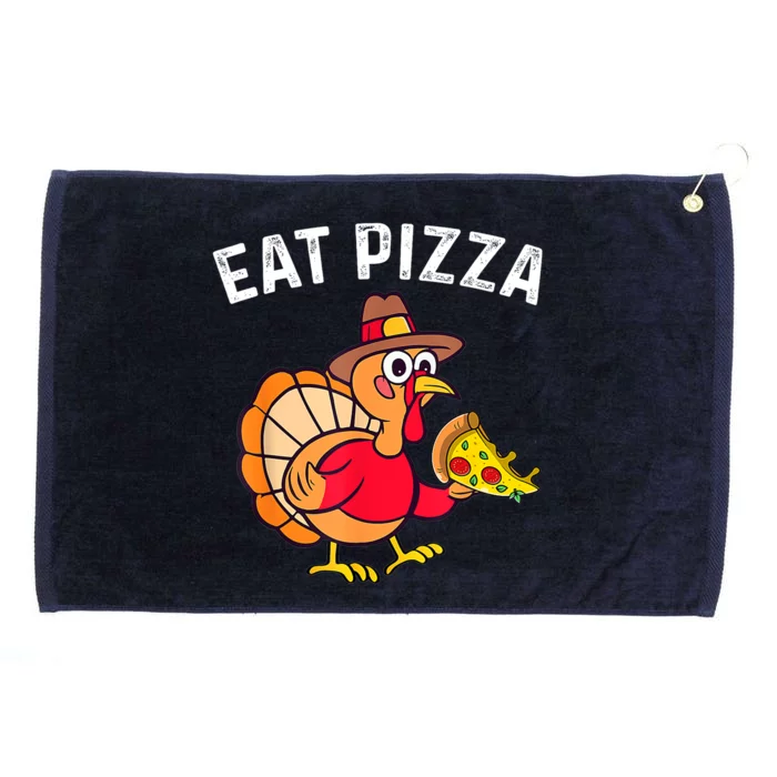 Turkey Eat Pizza Vegan Funny Thanksgiving Gifts Grommeted Golf Towel