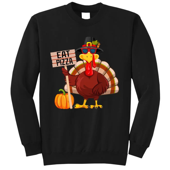 Turkey Eat Pizza Vegan Funny Thanksgiving Sweatshirt