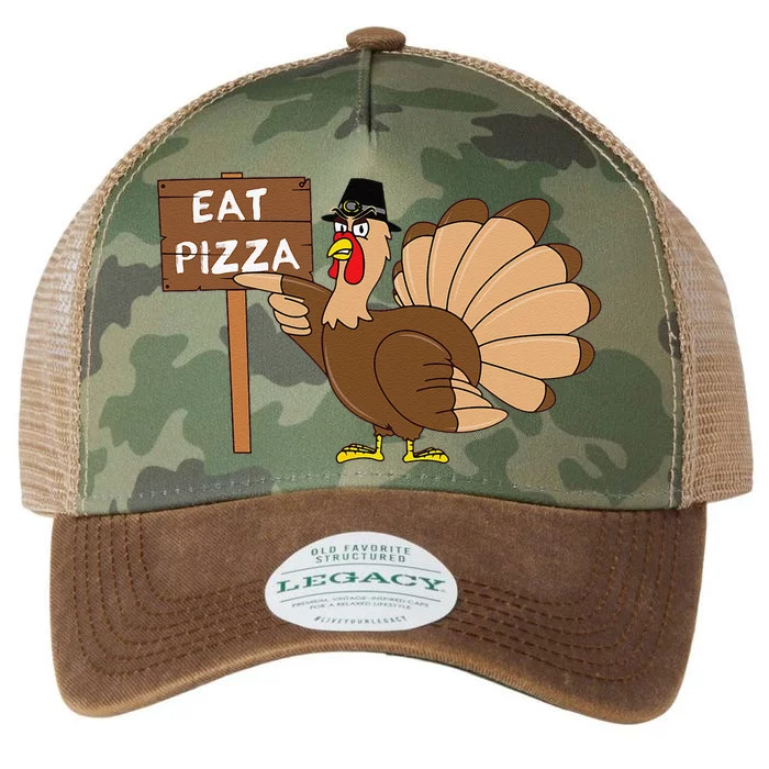 Turkey Eat Pizza Vegan Funny Thanksgiving Gift Legacy Tie Dye Trucker Hat