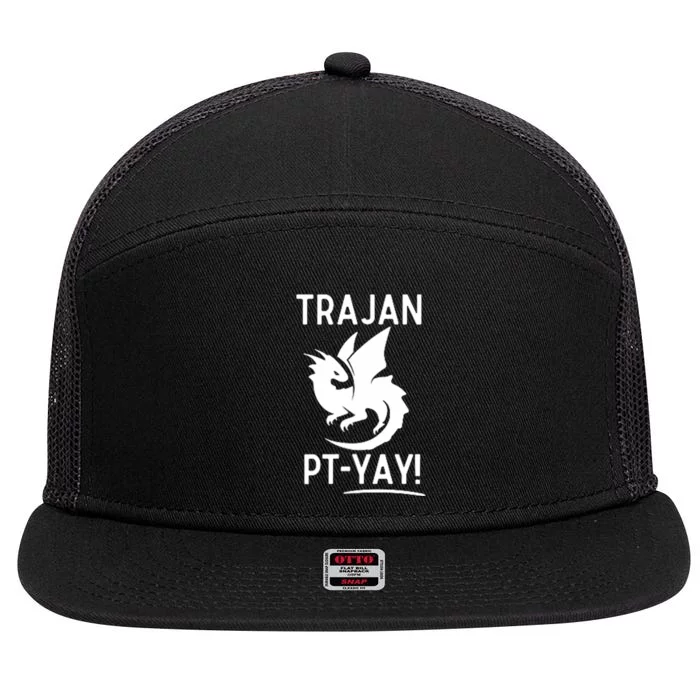 Trajan Elementary Ptyay 7 Panel Mesh Trucker Snapback Hat