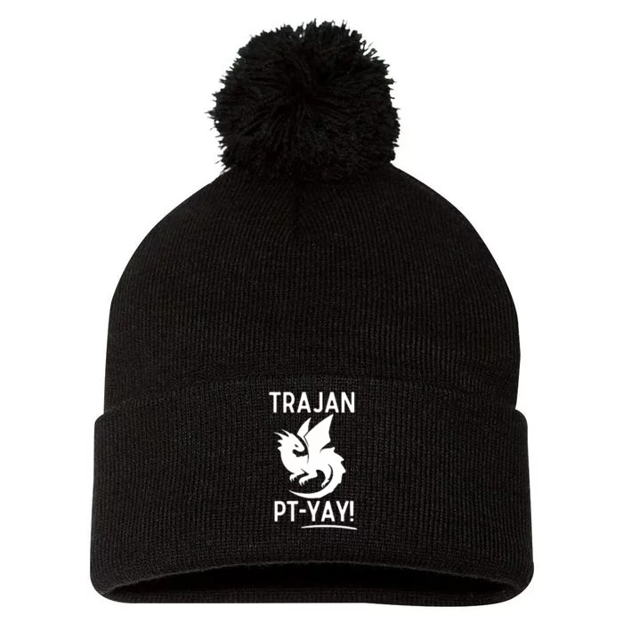 Trajan Elementary Ptyay Pom Pom 12in Knit Beanie