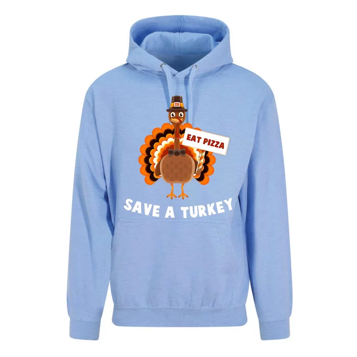 Turkey Eat Pizza Adult Vegan Funny Thanksgiving Gifts Unisex Surf Hoodie