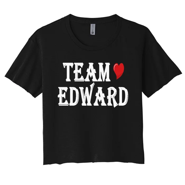 Team Edward Quote Cool Team Edward Women's Crop Top Tee