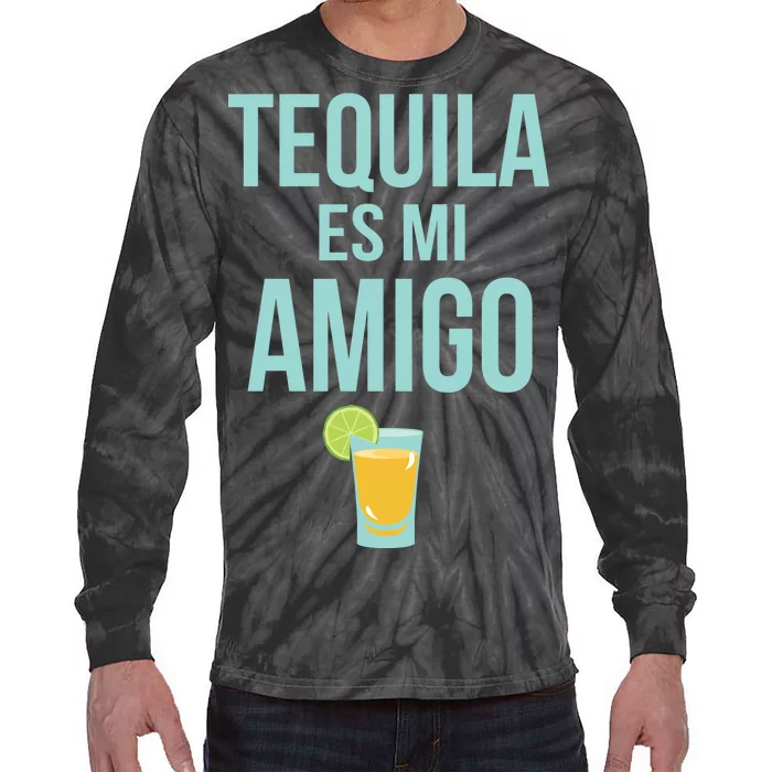 Tequila Es Mi Amigo Cinco de Mayo Tie-Dye Long Sleeve Shirt