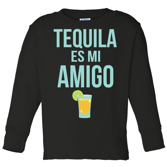 Tequila Es Mi Amigo Cinco de Mayo Toddler Long Sleeve Shirt