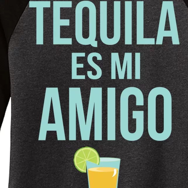 Tequila Es Mi Amigo Cinco de Mayo Women's Tri-Blend 3/4-Sleeve Raglan Shirt