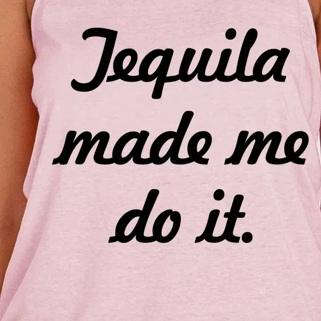 Tequila Made Me Do It Women's Knotted Racerback Tank