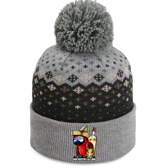 Tequilla Parrot The Baniff Cuffed Pom Beanie