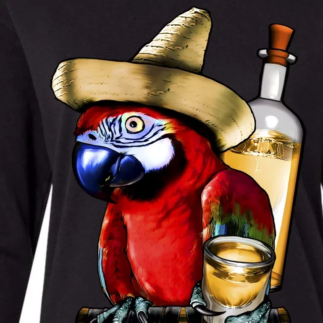 Tequilla Parrot Womens Cotton Relaxed Long Sleeve T-Shirt