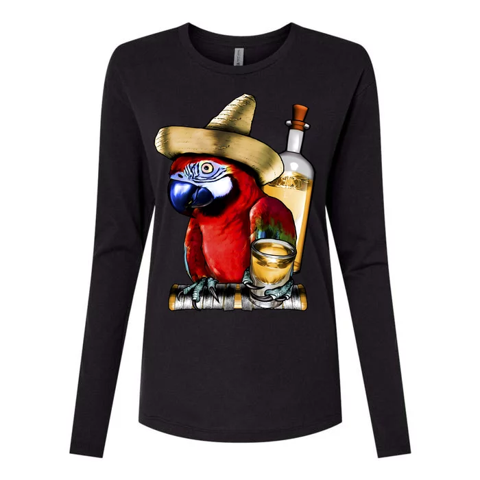 Tequilla Parrot Womens Cotton Relaxed Long Sleeve T-Shirt