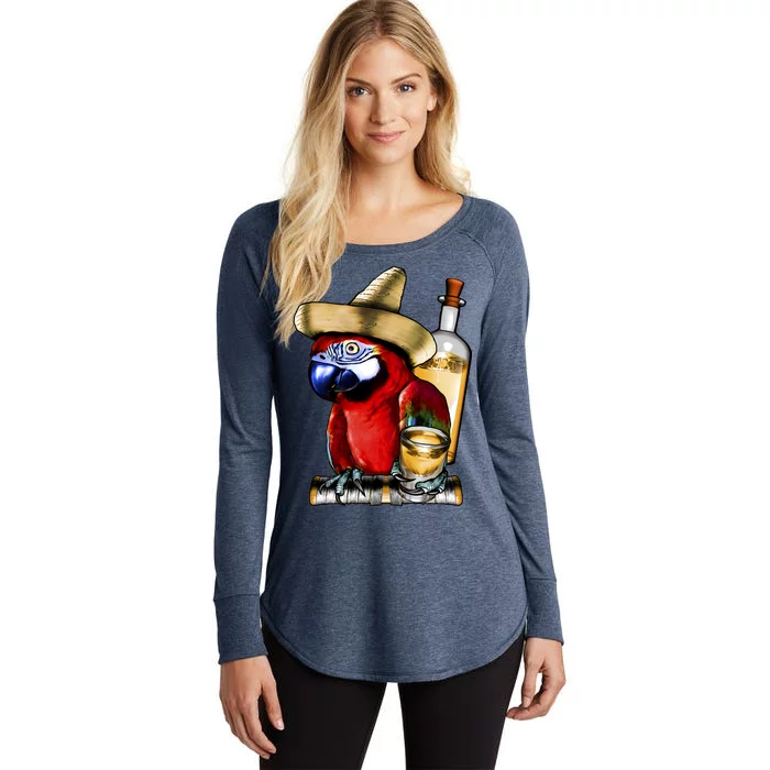 Tequilla Parrot Women's Perfect Tri Tunic Long Sleeve Shirt