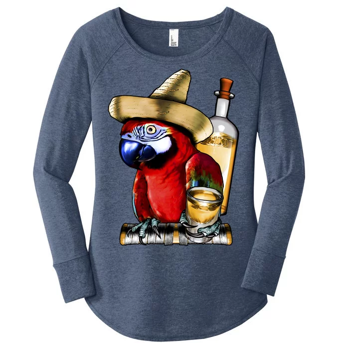 Tequilla Parrot Women's Perfect Tri Tunic Long Sleeve Shirt