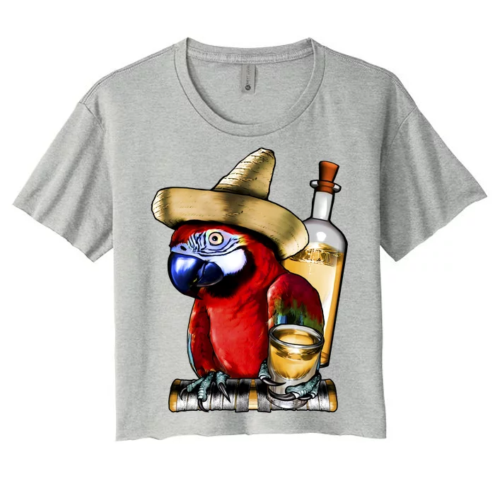 Tequilla Parrot Women's Crop Top Tee