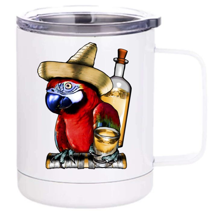 Tequilla Parrot Front & Back 12oz Stainless Steel Tumbler Cup