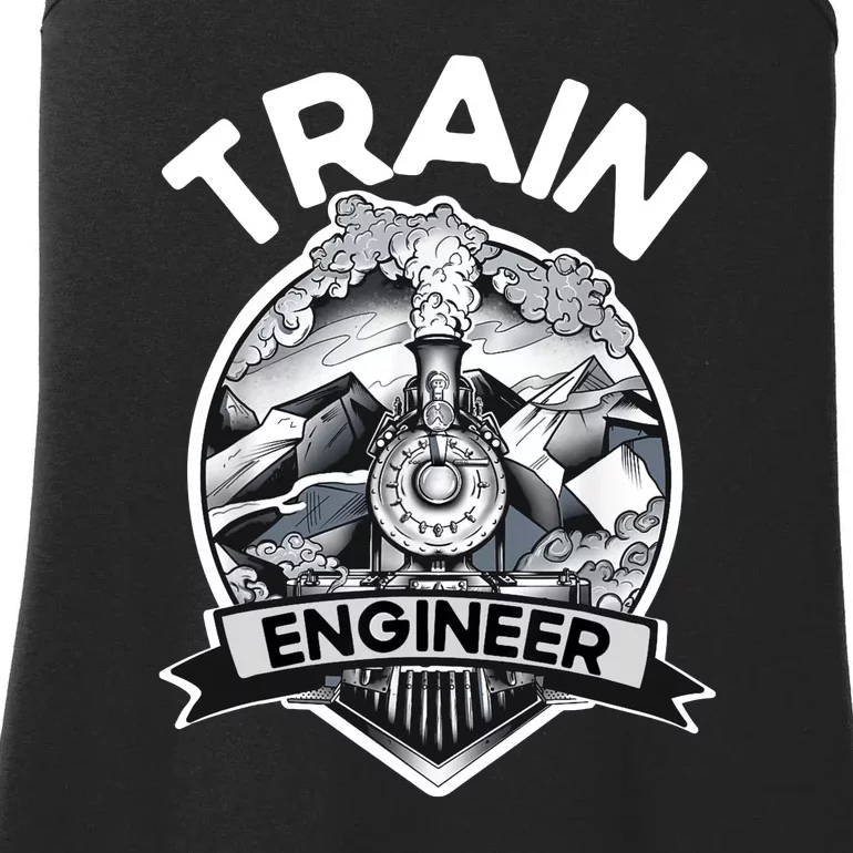 Train Engineer Railroad Worker Goth Steam Ladies Essential Tank