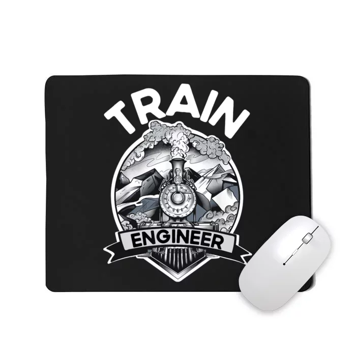 Train Engineer Railroad Worker Goth Steam Mousepad