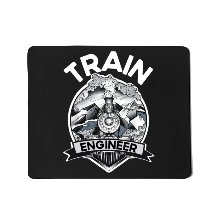 Train Engineer Railroad Worker Goth Steam Mousepad