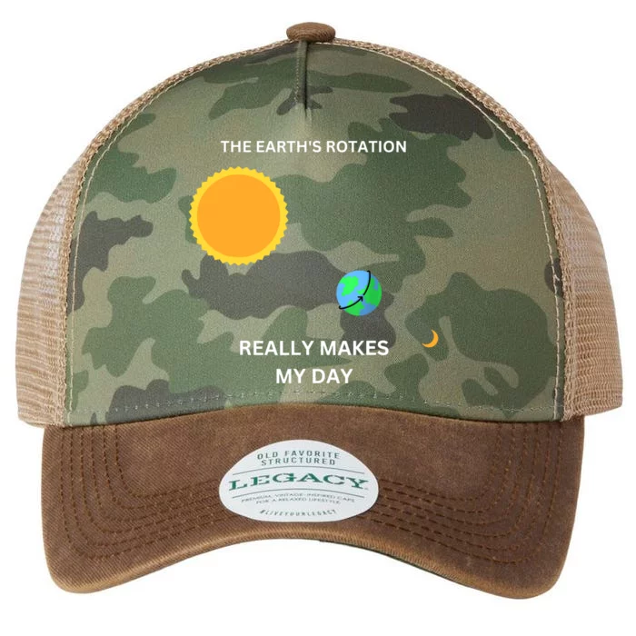 The Earth's Rotation Really Makes My Day Science Physic Legacy Tie Dye Trucker Hat