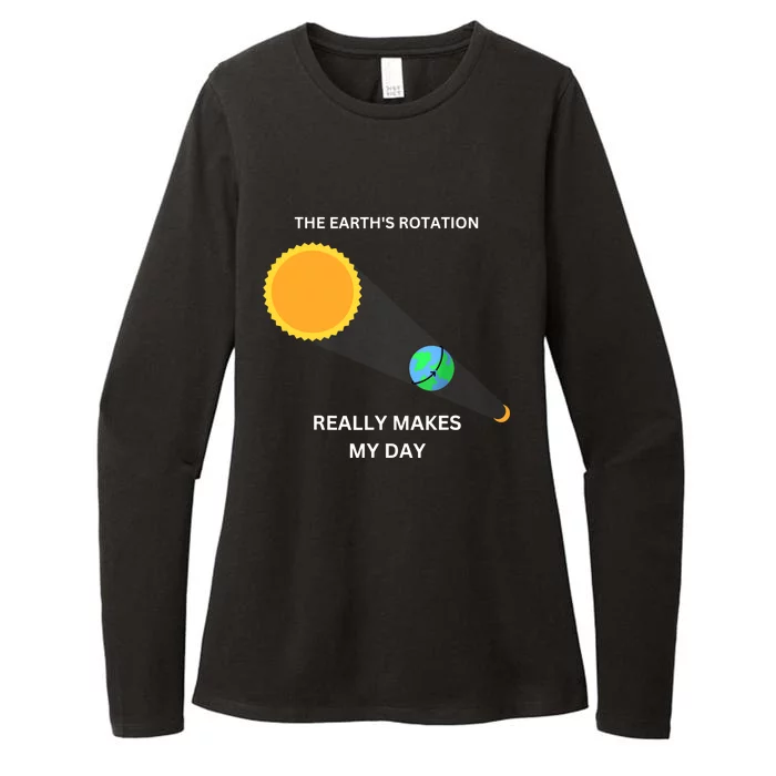 The Earth's Rotation Really Makes My Day Science Physic Womens CVC Long Sleeve Shirt