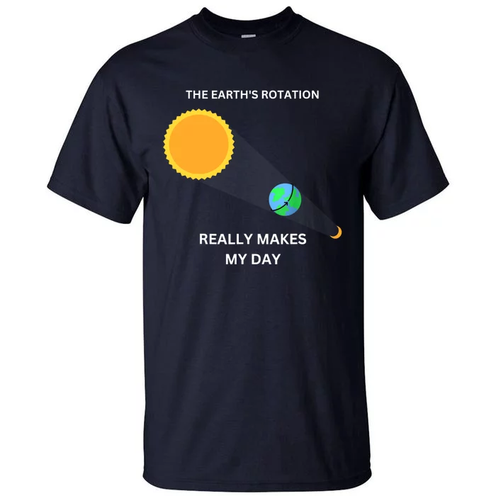 The Earth's Rotation Really Makes My Day Science Physic Tall T-Shirt