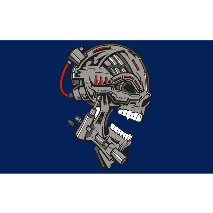 Terminator Skull Gun Head Bumper Sticker