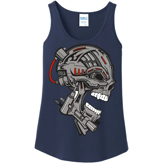 Terminator Skull Gun Head Ladies Essential Tank