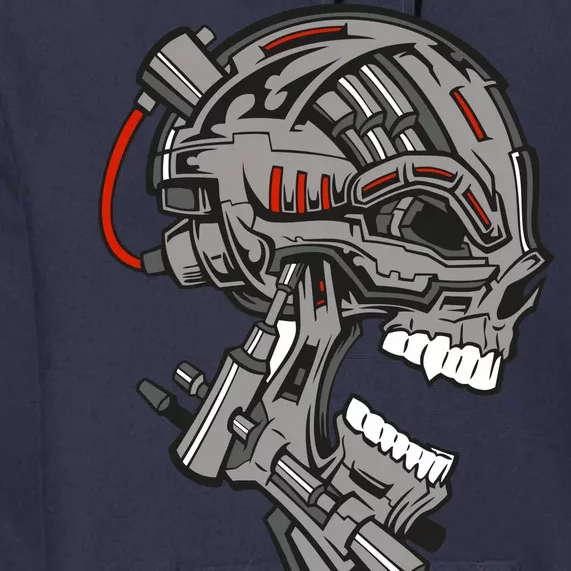 Terminator Skull Gun Head Premium Hoodie