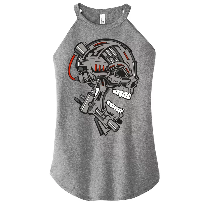 Terminator Skull Gun Head Women’s Perfect Tri Rocker Tank