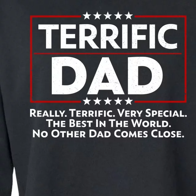 Terrific Dad Fathers Day Cropped Pullover Crew