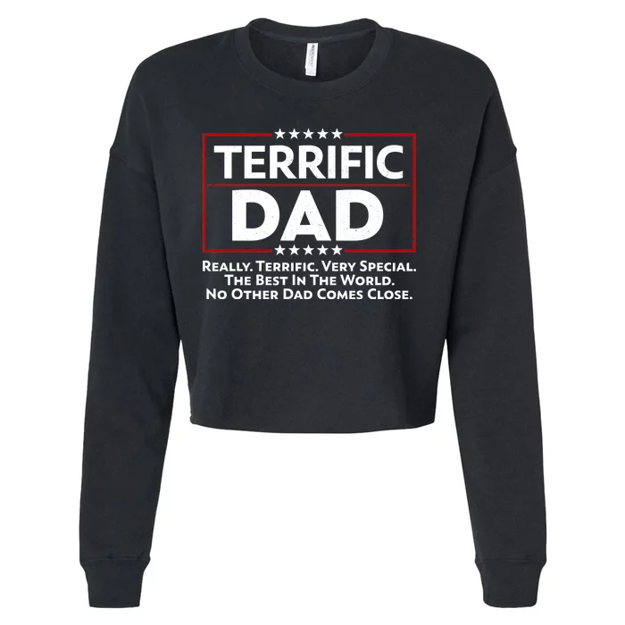 Terrific Dad Fathers Day Cropped Pullover Crew