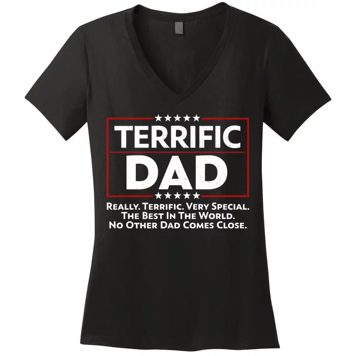 Terrific Dad Fathers Day Women's V-Neck T-Shirt