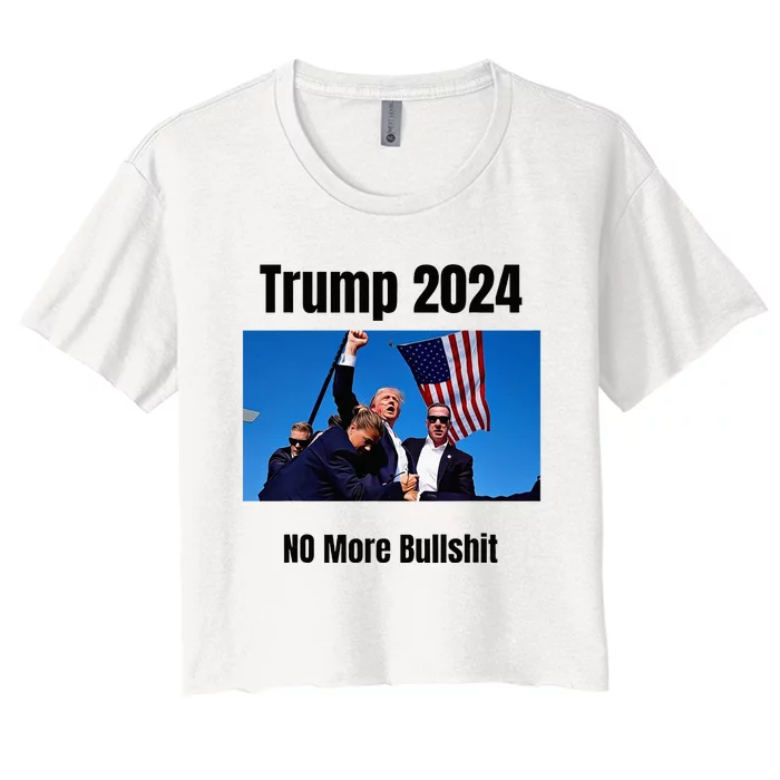 Trump Ear Shot Women's Crop Top Tee